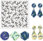CHGCRAFT Lily of The Valley Polymer Clay Texture Sheets Flowers Silicone Texture Stamp Clay Texture Mat Modeling Pattern Pad Texture Sheets for Polymer Clay Jewelry and Clay Earrings Tools