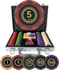 Clay Poker Set with Numbered Chips 200-pcs for Card Board Game, 14g Weight with Playing Cards for Texas Hold'em, Blackjack Gambling, Late Night Poker Games