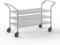 24" W x 48" L x 36" H Chrome Heavy Duty Utility Cart | 3-Tier | NSF Commercial Storage Rack Mobile Unit | Storage and Mobility Solution for Your Business