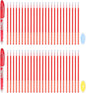 PATIKIL 2Pcs Erasable Gel Pens with 50 Refills & 2 Erasers, 0.5mm Heat Erasable Pens for Fabric Red Ink Fabric Marking Pen for Sewing Quilting Planner Writing
