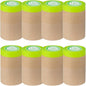 Pre-Taped Painting Masking Paper: 8 Rolls 6 Inch x 50 Feet Tape and Drape Painters Paper, Self-Adhesive Paint Protective Kraft Paper Roll