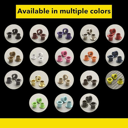 Kydex Rivets Eyelets, 8-8 1/4" Multicolored Grommet Eyelets for Tactical Holster Making, Knife Sheath Crafting, Fasteners for Custom DIY Kydex Projects (Set of 50)