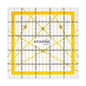 KERING Patchwork Quilting Ruler - 5x5 inch Non-Slip Acrylic Square Ruler for Foundation Paper Piecing, Bias Strips & Rotary Cutting, Durable Quilter's Tool with Anti-Slip Backing