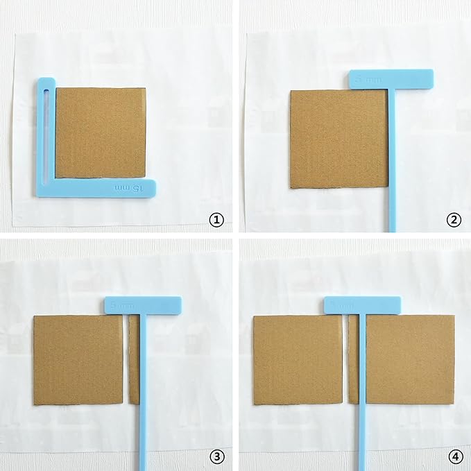 UPTTHOW 6Pcs Bookbinding Easy Scrapbooking Tool for Starter, Complete Great Stencils and Cutter Guide Kit Can Be Made into Notebook Calender Junk Journal Handbook
