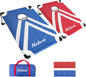 Portable Cornhole Set with 2 Collapsible Cornhole Boards, 8 Cornhole Bean Bags and Carrying Case for Yard Toss Game, Indoor Outdoor Camping Games for Adults Family (3 x 2-feet)