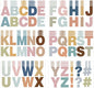 232 Pcs 24 Sheets Boho Bulletin Board Letters,2.4 Inch Letter Stickers Self, Large Alphabet Stickers, ABC Letters for Classroom Wall Window Door Home Decor.(Boho 24)