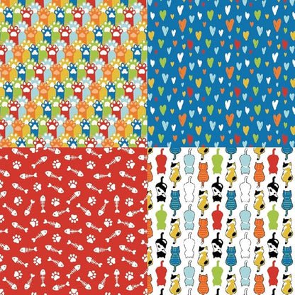 Cat Scrapbook Paper Pad:Cute Pet-Inspired Craft Paper Sheets, Decorative Kitten Pattern 6x6 Single Sided for Scrapbooking Cat and Pets Lovers, Gift Wrapping, Journaling, Card Making
