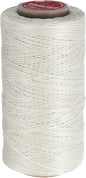 uxcell Flat Leather Sewing Waxed Thread, 270m / 295 Yards Polyester Wax String, 150D Wax Stitching Cord for Leather Crafts, Bookbinding, Bracelets Braided, Milky White