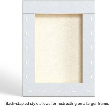 PHOENIX 9x12 Inch 4 Pack Artist Canvas - Stretched Canvases for Painting - 3/4 Inch Profile, 100% Cotton 11 Oz. Gesso Primed White Blank Professional Canvas Oil & Acrylic Paints