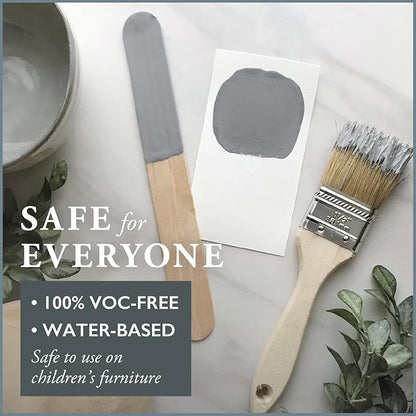 AMY HOWARD AT HOME Chalk-Based One Step Paint for Furniture, Cabinetry, Decor, Finish, and More | No Stripping, Sanding, or Priming | Light Base | 32 Ounce | Atelier