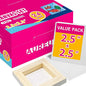 AUREUO Mini Stretched Canvas - 2.5x2.5 Inch / 24 Pack - 2/5 Inch Profile Small Square Canvas - Gift Set Bulk Pack Canvases for Acrylic Painting & Craft