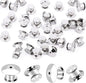 DECYOOL 100PCS Metal Locking Pin Backs, Pin Keepers Clasp Pin Backs Locking Buckles for Brooch DIY Crafts Badges Enamel Lapel Needles Pin Lock