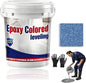 Epoxy Floor Paint, Epoxy Colored Sand Floor Paint, High-Gloss Marble Effect Self-Leveling Coating, Waterproof, Non-Slip, Ultra-Durable for Garage, Basement, Wood Floors (Sapphire Blue,6.6 lb)