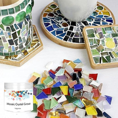Mosaic Crystal Grout, Mosaics Tile Tools, Mosaic Tile Accessories – Essential for Handmade Grouting and Perfect for DIY Craft Projects (Translucent, 4.5oz)