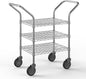 18" W x 24" L x 36" H Chrome Heavy Duty Utility Cart | 3-Tier | NSF Commercial Storage Rack Mobile Unit | Storage and Mobility Solution for Your Business