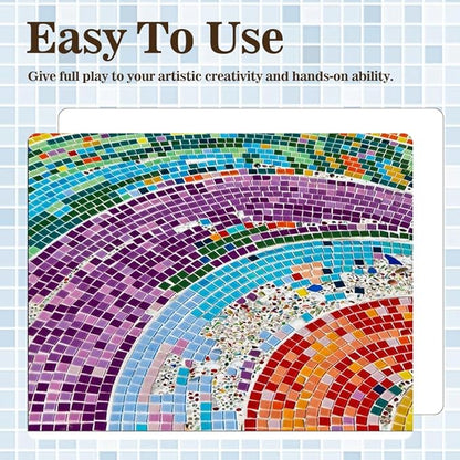 40" x 80" Mosaic Mesh for for Back Mounted Tile with Gloves, Fiberglass Mosaic Mesh Backing Boast for Tile Installation Supplies Tools, Non Sticky (40" x 80")