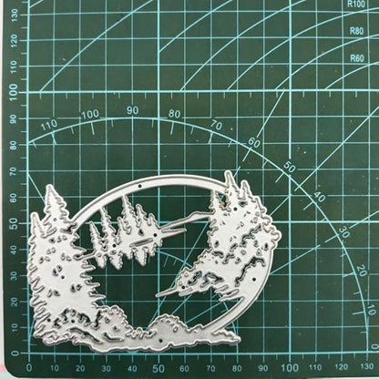 Mvchifay Cutting Dies Happy Birthday Metal Stencils Scrapbooking Tool DIY Emboss Paper Card Making (Christmas Forest-10.2x7.8cm)