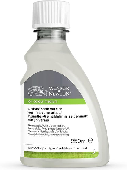Winsor & Newton Professional Artists' Satin Varnish, 250ml (8.4oz) Bottle
