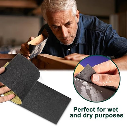 20PCS Sand Paper 800 Grit Sandpaper Sheets, 9 x 3.6 Inch Wet Dry Sandpaper Sheets, Sand Paper for Metal, Wood Furniture, Automotive and Crafts