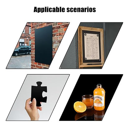 2 Pcs Black Acrylic Sheets for Laser Cutting 3mm 1/8 in Thick 8×12in Hard Acrylic Sheets with Protective Paper for Handcrafts Signs