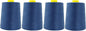 Mandala Crafts 4 Pack of Serger Threads Cones Spools - 20S/2 24000 Yards Polyester Denim Threads for Sergers Machine and Overlock Quilting Sewing Machine