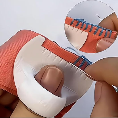 Sewing Finger Ruler for Even Stitches, Magnetic Seam Guide Sewing Kit Supplies Non-Slip Template Mini Measuring Gauge 4mm 3mm 2mm, Quilting Templates Precision Sewing DIY Handmade Sewing Tool (Black)