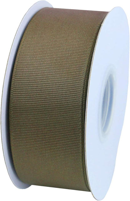 ITIsparkle 11/2" Inch Grosgrain Ribbon 25 Yards-Roll Set for Gift Wrapping Cake Decoration Party Favor Hair Braids Hair Bow Baby Shower Decoration Floral Arrangement Craft Supplies, Dark Olive Ribbon