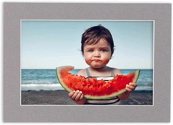 11x14 Mat for 8.5x11 Photo - Precut Charcoal Picture Matboard for Frames Measuring 11 x 14 Inches - Bevel Cut Matte to Display Art Measuring 8.5 x 11 Inches - Acid Free Pack of TEN MATS