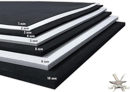 Shape Retention EVA Cosplay Foam - 3mm Thick (1-10mm) White 14”x39” High Density EVA Craft Foam Sheets - Premium 85 kg/m3 Heat Shape Material for DIY, Comic, Con or Halloween Costumes - The Foamory
