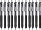 0.5mm Gel Pens Fine Point Smooth Writing Pens, 12PCS Black Ink Pens, Retractable Leather-Like Black Gel Pens, Business Gel Pen for Journaling, Writing, School, Office Use (Black)