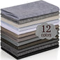 XSEINO 12 Rolls 8"x35"(20.5x90cm) 1.4mm Thick Soft Felt Fabric Sheet 12 Assorted Black White Gray Series Colors Felt Pack for DIY Craft Sewing Squares Nonwoven Patchwork