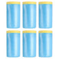 uxcell Pre-Taped Masking Film, 3.6ft x 82ft Plastic Paint Drop Cloth with Medium-Tack Painters Tape for Painting Spraying Protection Blue Film 6Pcs