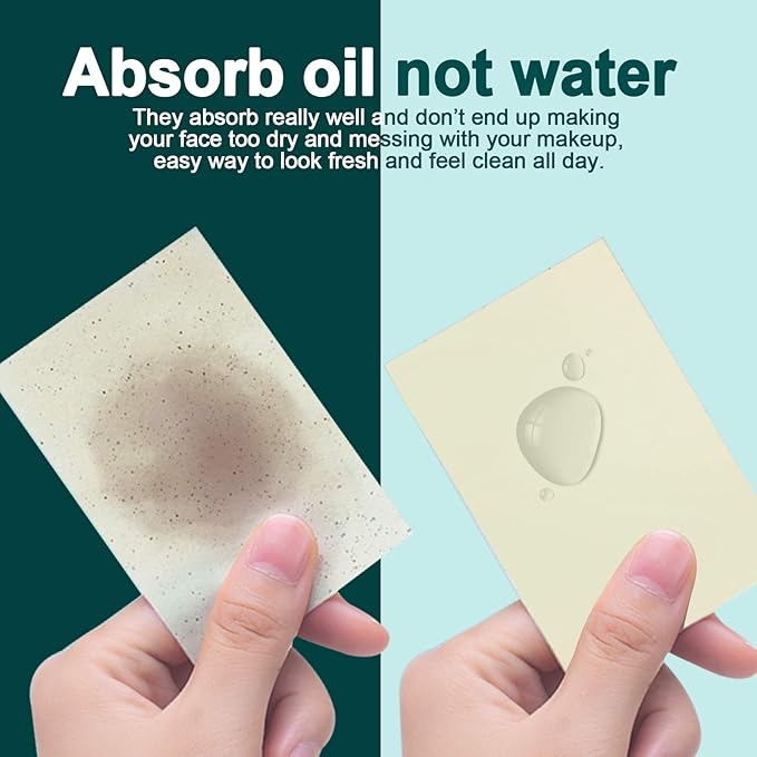 Teenitor Jasmine Oil Blotting Papers for Face - 100 Sheets, Oil Control Film Absorbing Sheets for Oily Skin, Men & Women