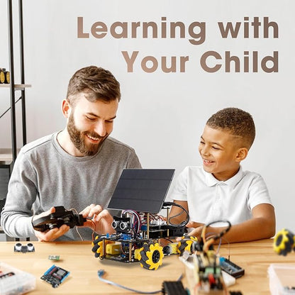 Robotics Kit for Kids Ages 8–12,ACEBOTT STEM Robot Car with Solar Powered,Compatible with Arduino & Scratch,STEM Toys for Boys Ages 8–12,App & Remote Control,Programmable ESP32,Gift for Boys and Girls
