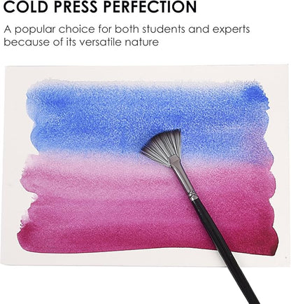 Fingraspuro Watercolor Paper Pad 9x12 Inch, 30 Sheets, 100% Cotton, Acid-Free, Cold Pressed, for Painting, Drawing, Art Journaling, Professional Artist Quality