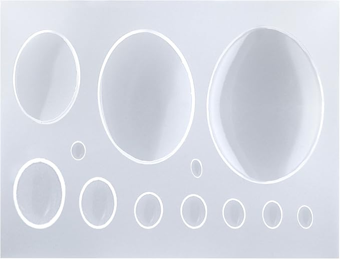FUNSHOWCASE Oval Cabochon Resin Epoxy Silicone Mold