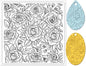 CHGCRAFT Polymer Clay Texture Sheets Rose Background Silicone Texture Stamp Sheets for Polymer Clay Texture Mat for Making Earrings Jewerly, Polymer Clay Earrings Tools, 5.5x5.5inch
