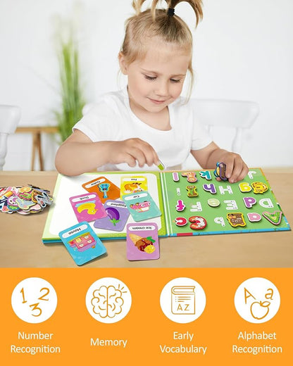 Coogam Magnetic Letters and Numbers, 36 Animal & Fruit Fridge Magnets, Uppercase Lowercase Alphabet Number Matching Game, Educational Spelling Learning Flashcards Toy Gift for 3 4 5 Years Old Kids
