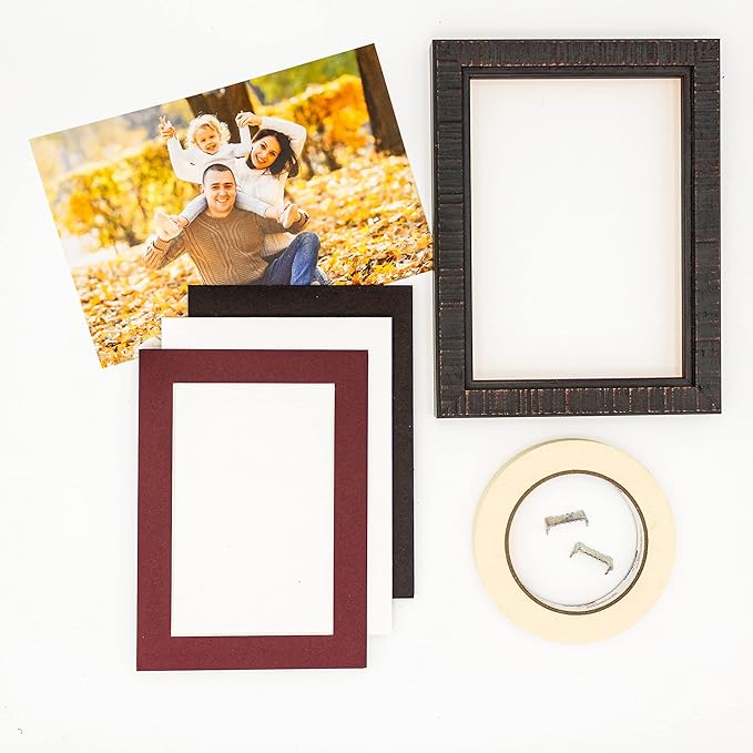 11x14 Mat for 8.5x11 Photo - Precut Maroon Picture Matboard for Frames 11 x 14 Inches - Bevel Cut Matte to Display Art 8.5 x 11 Inches - Acid Free Pack of 100 MATS with Backing Boards & Clear Bags