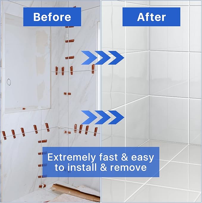 4500 Pcs Tile Leveling System Clips 1/8" (3.0mm) for Ceramic Tile and Stone Installation - DIY Tile Leveler Spacers Kit for Perfect Alignment(4500, 1/8)