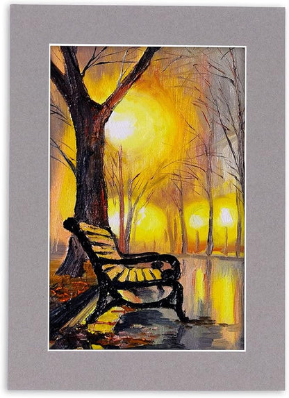 8x10 Mat for 6x8 Photo - Precut Charcoal Picture Matboard for Frames Measuring 8 x 10 Inches - Bevel Cut Matte to Display Art Measuring 6 x 8 Inches - Acid Free Pack of Ten MATS