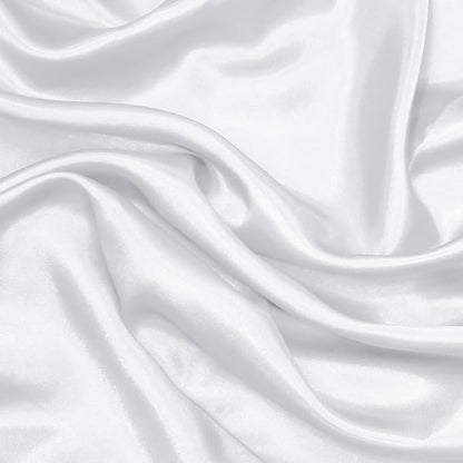 RUDONG M White Satin Fabric by The Yard, 5 Yard x 60 Inch Wide Silky Charmeuse Satin Fabric, Soft Satin Fabric for Wedding Decorations, Bridal Dress, Sewing, Accessories, DIY Crafts