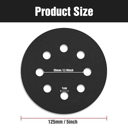 100 Pcs 5 inch Wet Dry Sanding Discs Grit 3000 Hook and Loop 8 Hole Silicon Carbide Orbital Sander Sandpaper