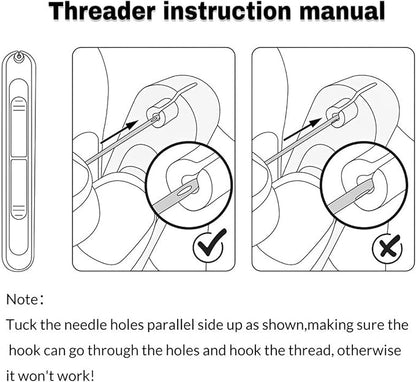 Upgraded 2 in 1 Automatic Needle Threaders Seam Ripper,Quilting Supplies Sewing Kit,Quick Sewing Machine Loop Needle Threaders (1PCS-Purple)