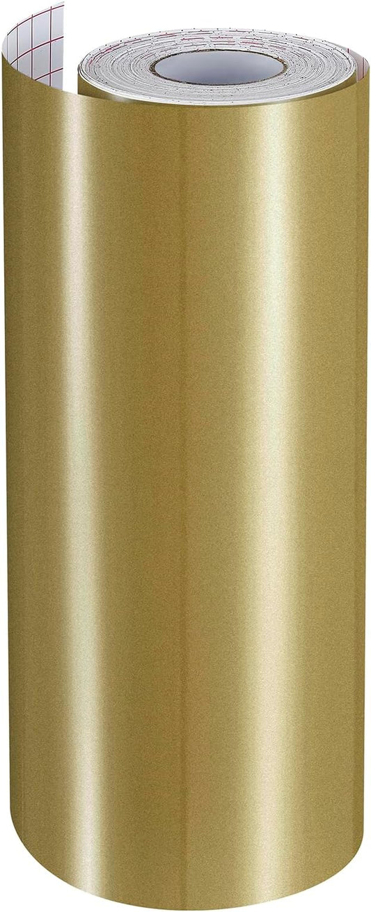 Ant Smart Adhesive Permanent Vinyl Compatible with Cricut Explore and Maker Series Without Cutting Mats, Create DIY Projects, Decals, Stickers & More (Gold, 13inch x 100ft)
