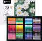 Artecho Oil Pastels Set of 72 Colors, Soft Oil Pastels for Art Painting, Drawing, Blending, Art Supplies for Artists, Beginners, Teachers (10 x 70 mm)