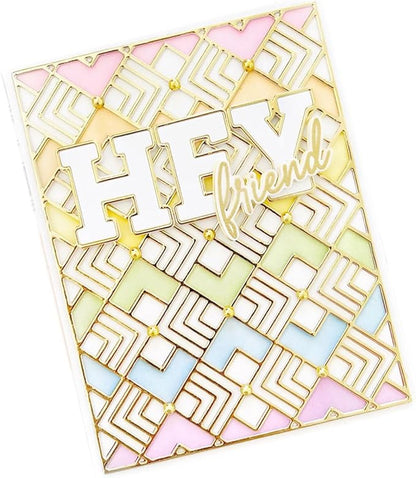 Cutting Dies Metal Stencils Scrapbooking Tools Flowers Lace Frame DIY Embossing Template for Paper Card Making Album Arts Crafts Supplies (Frame 4)