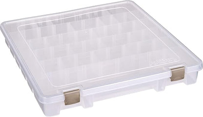 ArtBin 9101AB Super Satchel Slim with Removable Dividers, Art & Craft Organizer, [1] Plastic Storage Case, Clear, Divided Compartments