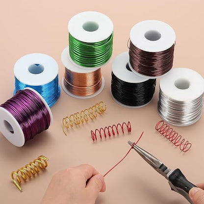 MECCANIXITY 20 Gauge Anodized Aluminum Craft Wire Bendable Bonsai Training Wire 771 Feet 0.8mm for Sculpting Crafts Wreath Floral Beading Jewelry Making, Red