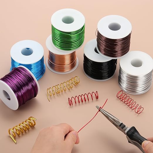 MECCANIXITY 20 Gauge Anodized Aluminum Craft Wire Bendable Bonsai Training Wire 771 Feet 0.8mm for Sculpting Crafts Wreath Floral Beading Jewelry Making, Silver Tone
